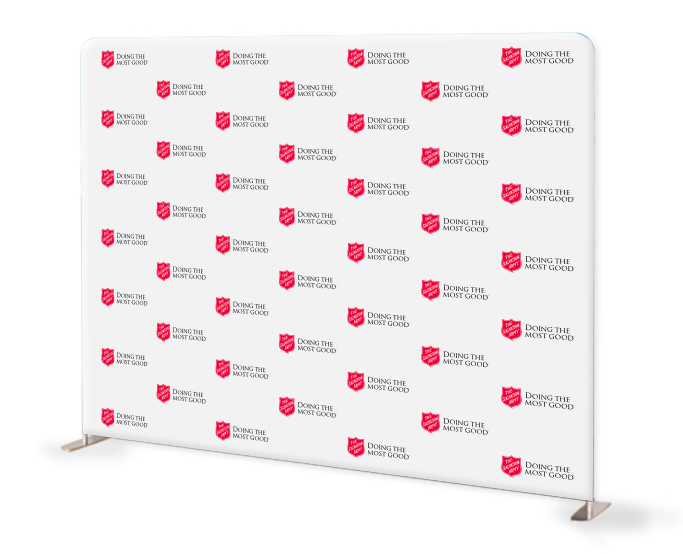 Small Logo Step & Repeat Backdrop Example