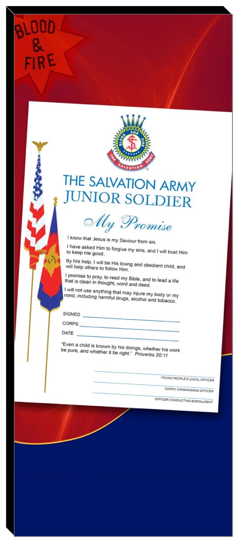 Junior Soldier Promise Canvas
