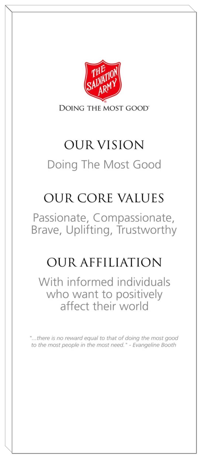 Vision / Values / Affiliation Canvas