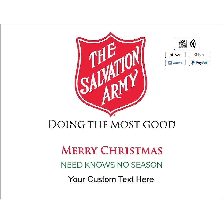 Kettle sign Doing The Most Good / Merry Christmas