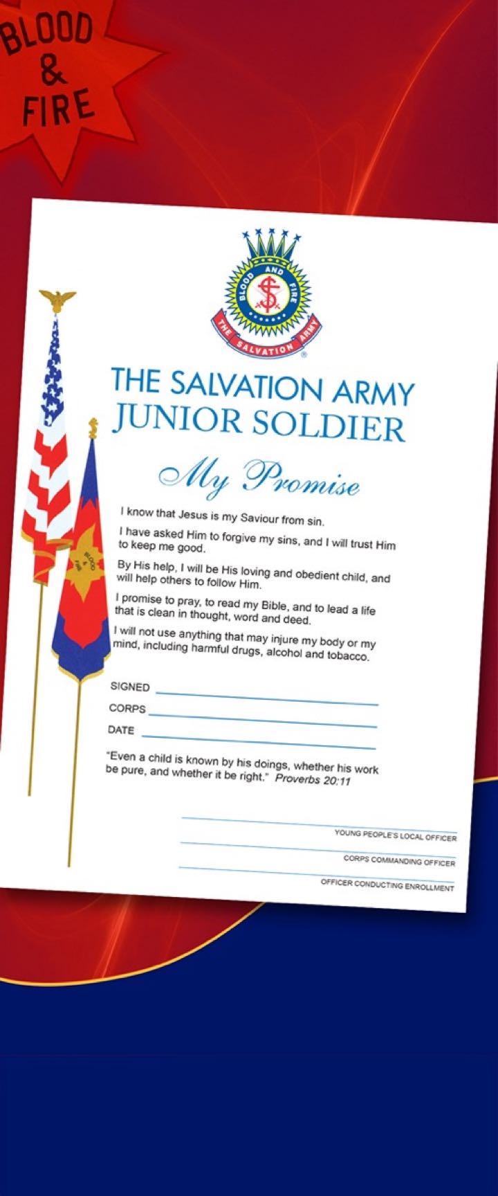 Junior Soldier Promise Poster