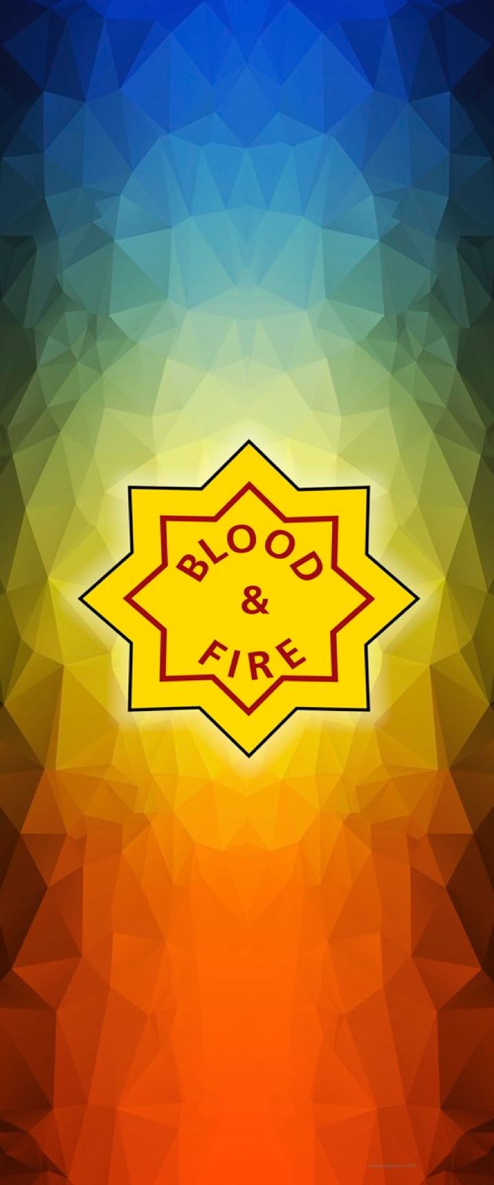 Blood & Fire Cubist Design Poster