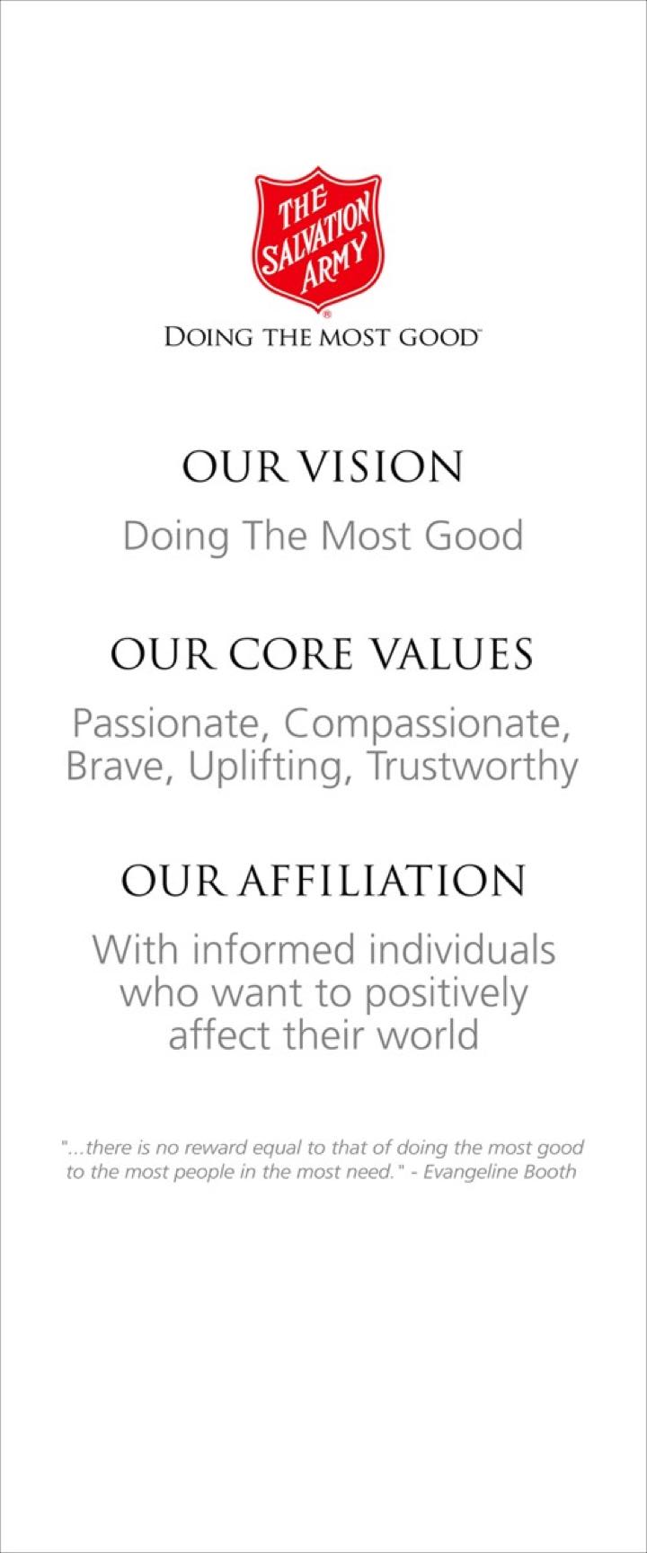 Vision / Values / Affiliation Poster