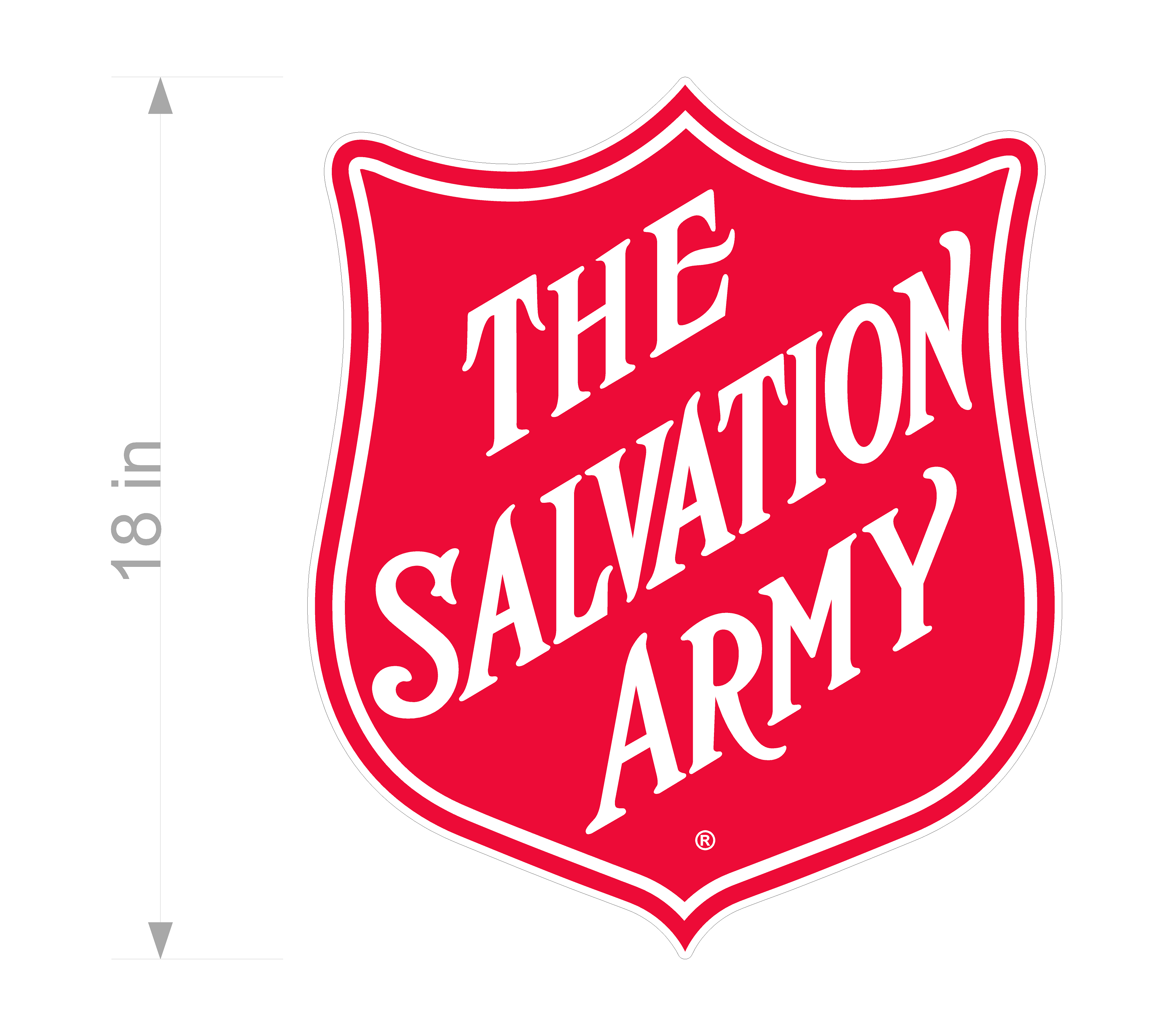 Large Red Salvation Army Shield for wall mounting