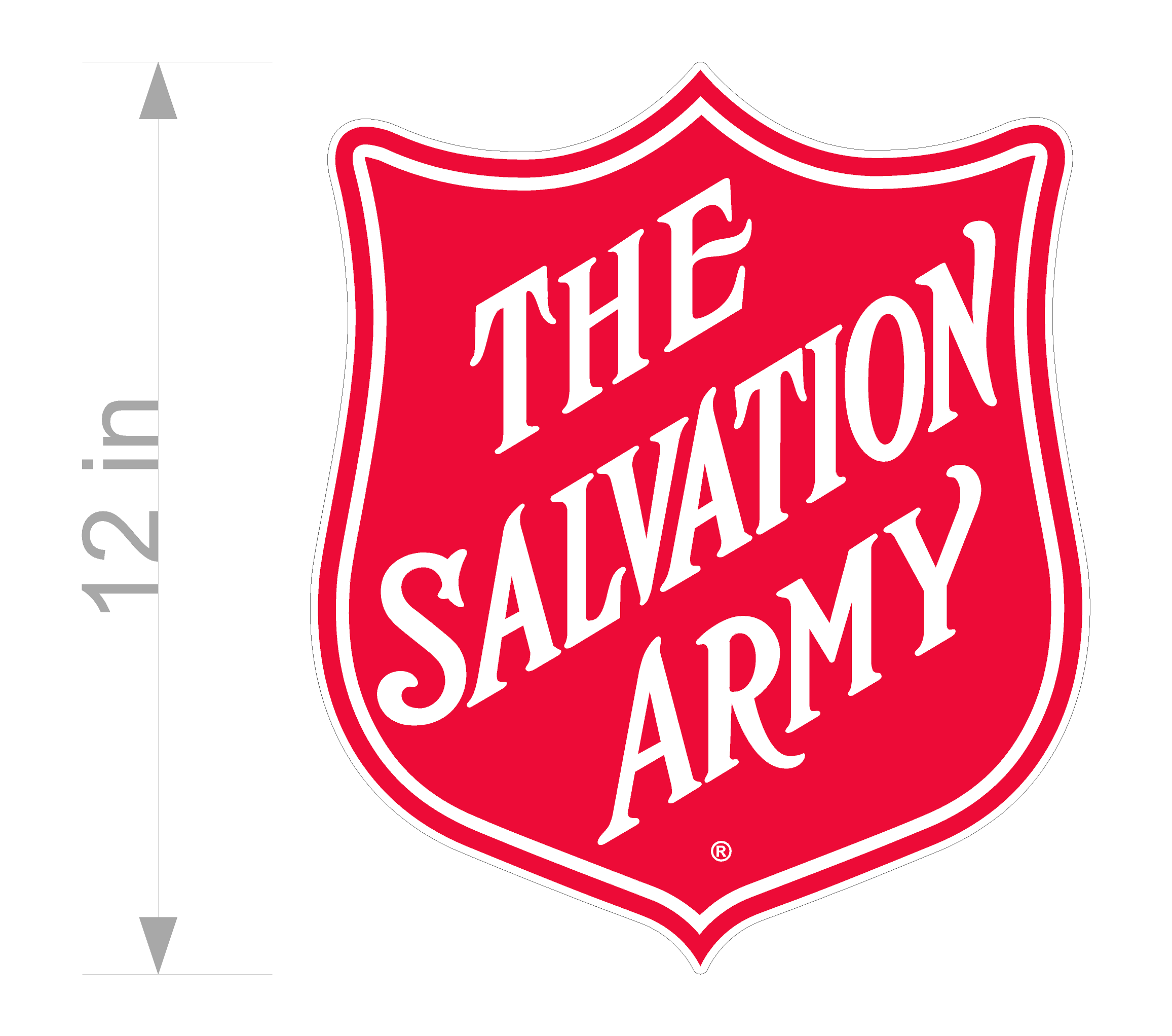Medium Red Salvation Army Shield for wall mounting