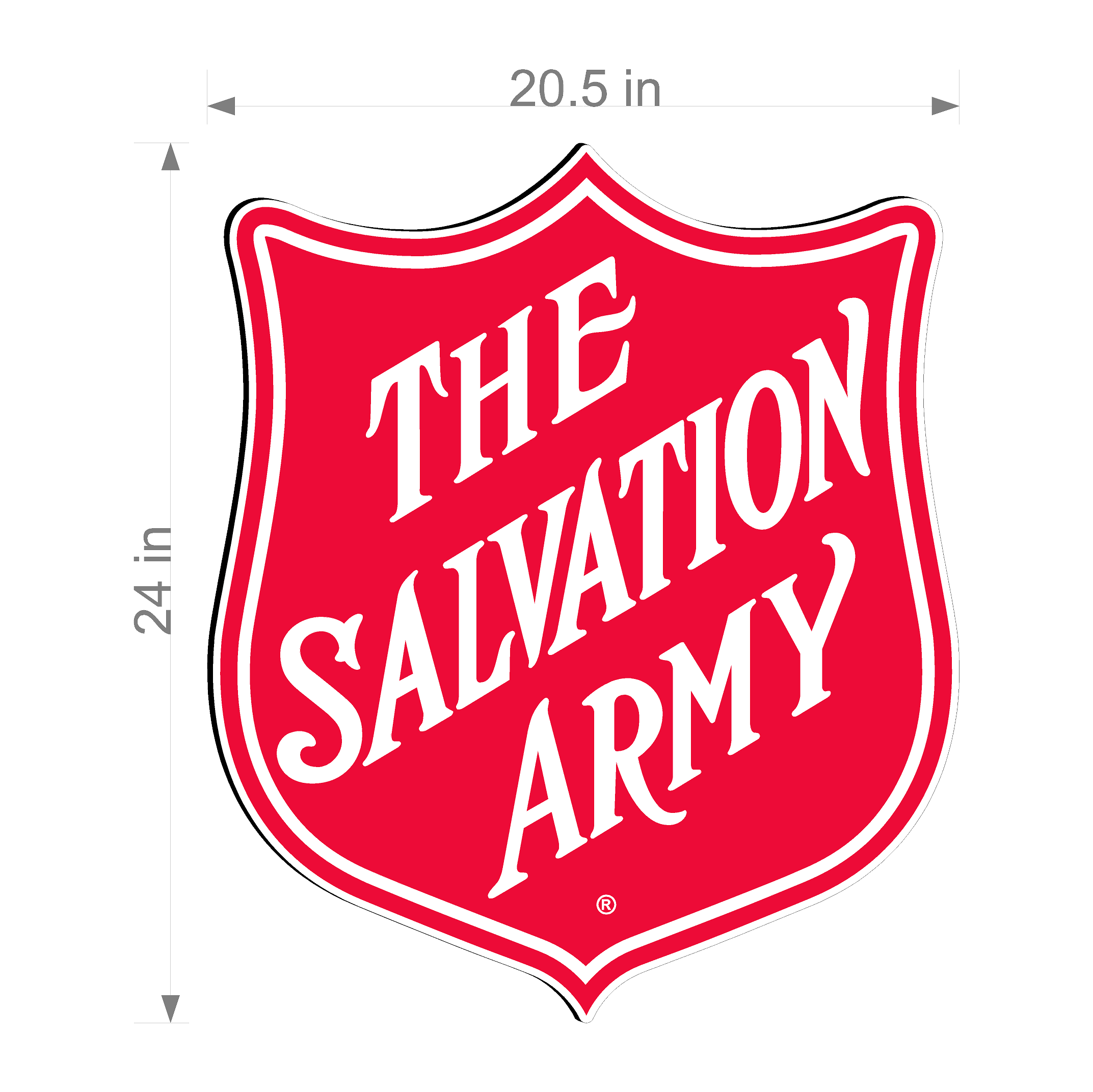 Small Red Salvation Army Shield for wall mounting